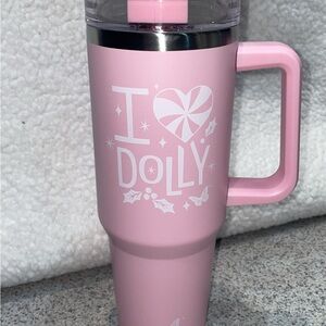 Dolly Parton Pink Tumbler with Handle